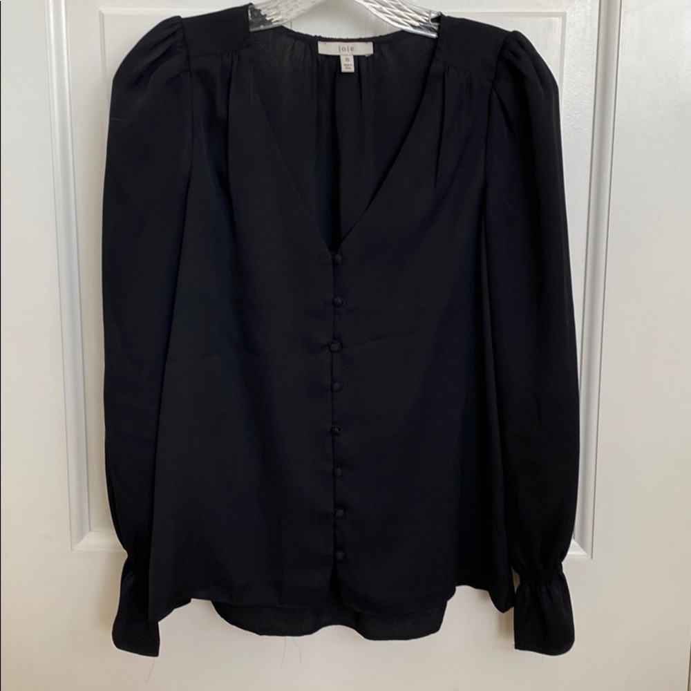 Joie Black Silk Blouse